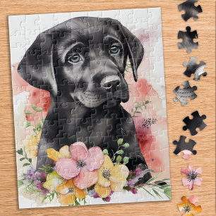 Behalten Nachschlagen - Labrador Retriever - Black Puzzle