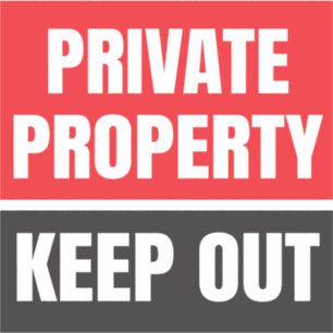 Behalten Privateigentum Aufkleber