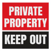 Behalten Privateigentum Poster (Vorderseite)