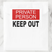 Behalten Privatperson Rechteckiger Aufkleber (Tasche)