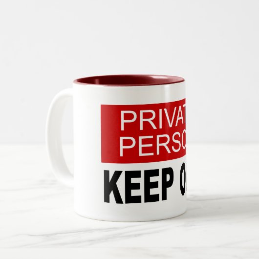 Behalten Privatperson Zweifarbige Tasse (Vorderseite Links)