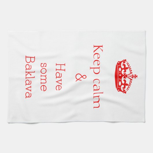 behalten Ruhe - Baklava Geschirrtuch (Horizontal)