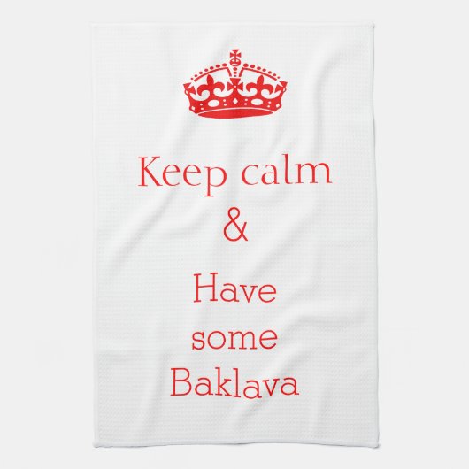 behalten Ruhe - Baklava Geschirrtuch (Vertikal)