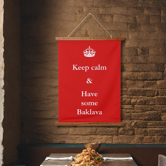 behalten Ruhe - Baklava Wandteppich Mit Holzrahmen