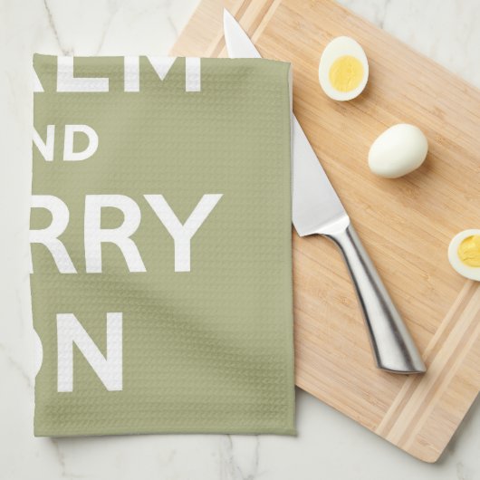 Behalten Ruhe in hellgrün Geschirrtuch (Viertel Falte)