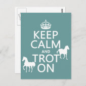 Behalten Ruhe und Trot - Pferde - Alle Farben Postkarte (Vorne/Hinten)