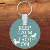 Behalten Ruhe und Trot - Pferde - Alle Farben Schlüsselanhänger (Vorderseite)