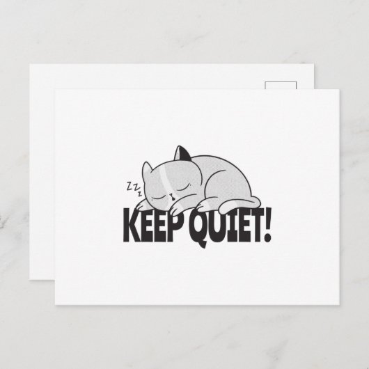 Behalten, ruhige, schlafende Katze Postkarte (Vorne/Hinten)