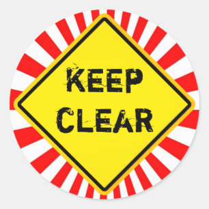 behalten runder aufkleber