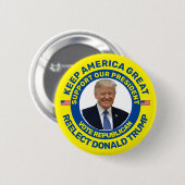 Behalten Sie Amerika groß Button (Vorne & Hinten)