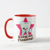 Behalten Sie auf Flossing! Tasse (Links)