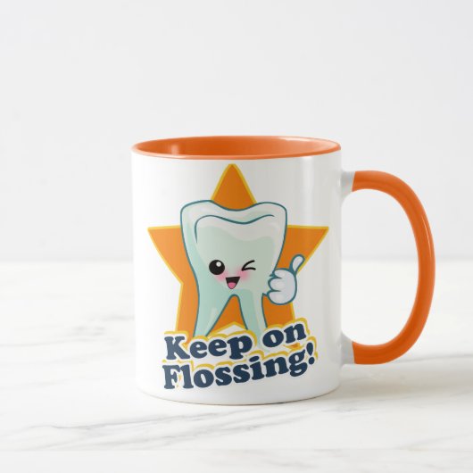 Behalten Sie auf Flossing! Tasse (Rechts)