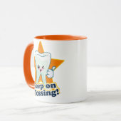 Behalten Sie auf Flossing! Tasse (Vorderseite Links)
