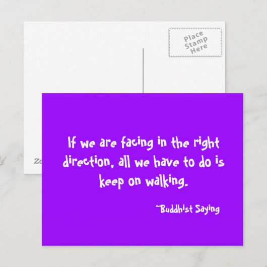 Behalten Sie auf gehender Postkarte (Vorne/Hinten)