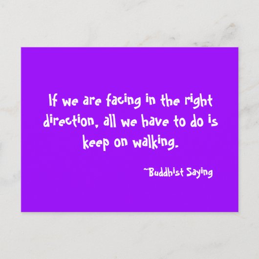 Behalten Sie auf gehender Postkarte (Vorderseite)