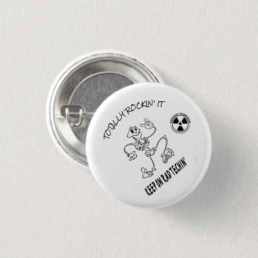 Behalten Sie auf krassem Techin Button (Vorne & Hinten)