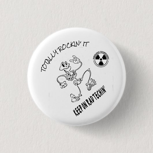 Behalten Sie auf krassem Techin Button (Vorderseite)