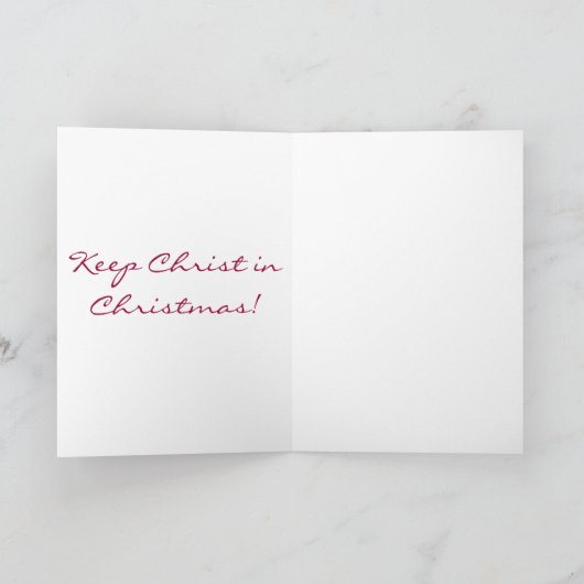 Behalten Sie Christus im Weihnachten (Innenseite)
