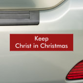 Behalten Sie Christus im Weihnachten Autoaufkleber (Auf Auto)