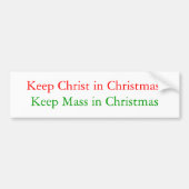 Behalten Sie Christus im Weihnachten, behalten Sie Autoaufkleber (Vorne)