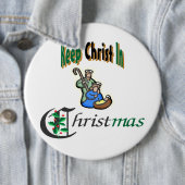 Behalten Sie Christus im Weihnachten Button (Beispiel)