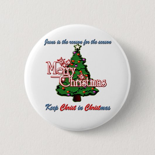Behalten Sie Christus im Weihnachten Button (Vorderseite)