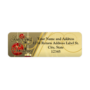Behalten Sie Christus im Weihnachten, Gold/rotes