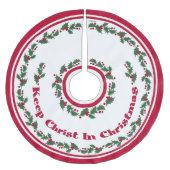 Behalten Sie Christus im Weihnachten Polyester Weihnachtsbaumdecke (Vorderseite)