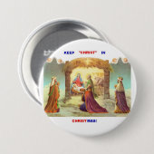 BEHALTEN SIE CHRISTUS IM WEIHNACHTSknopf-BUTTON Button (Vorne & Hinten)