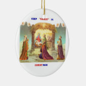 BEHALTEN SIE CHRISTUS IN DEN KERAMIK ORNAMENT (Rechts)