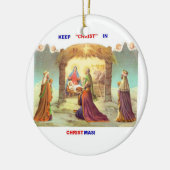 BEHALTEN SIE CHRISTUS IN DEN KERAMIK ORNAMENT (Links)