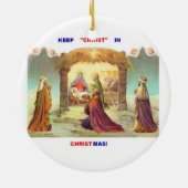 BEHALTEN SIE CHRISTUS IN DEN KERAMIK ORNAMENT (Hinten)