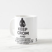 Behalten Sie Crom und zerquetschen Sie Ihre Feinde Kaffeetasse (Vorderseite Links)