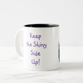 Behalten Sie das glänzende SideUp! Zweifarbige Tasse (Vorderseite Links)