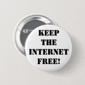 Behalten Sie das Internet frei! Button (Vorne & Hinten)