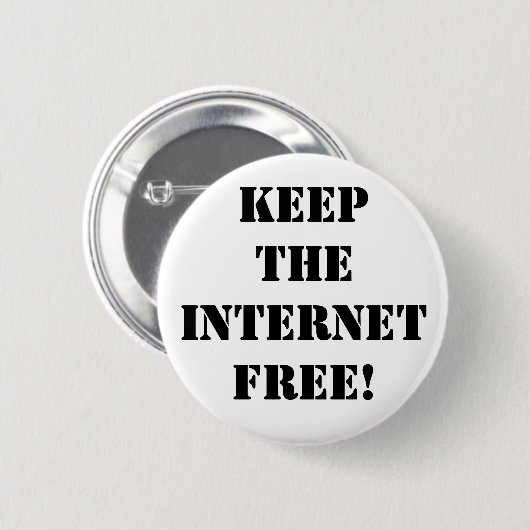 Behalten Sie das Internet frei! Button (Vorne & Hinten)