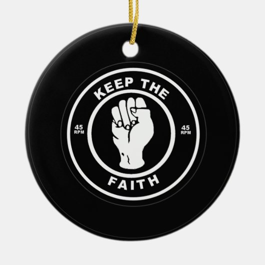 Behalten Sie das Vinyl des Glaubens 45rpm Keramikornament (Vorne)