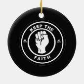 Behalten Sie das Vinyl des Glaubens 45rpm Keramikornament (Hinten)