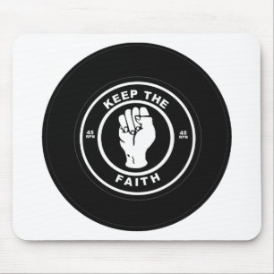 Behalten Sie das Vinyl des Glaubens 45rpm Mousepad