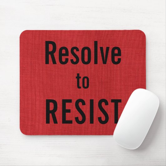 Behalten Sie den RESIST vor, Text über das Foto "R Mousepad (Mit Mouse)