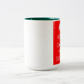 BEHALTEN Sie der RUHE und DABKE ~ Libanon-Tasse Zweifarbige Tasse (Mittel)