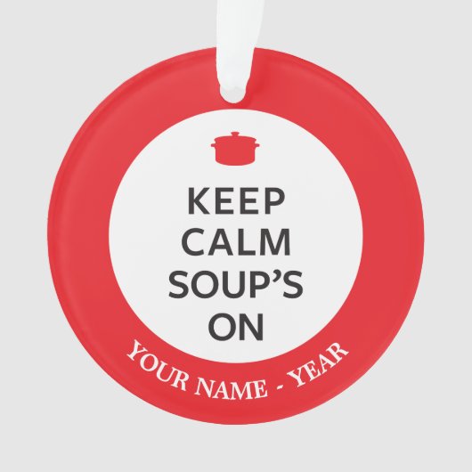 Behalten Sie der ruhigen Suppe an Ornament (Vorderseite)