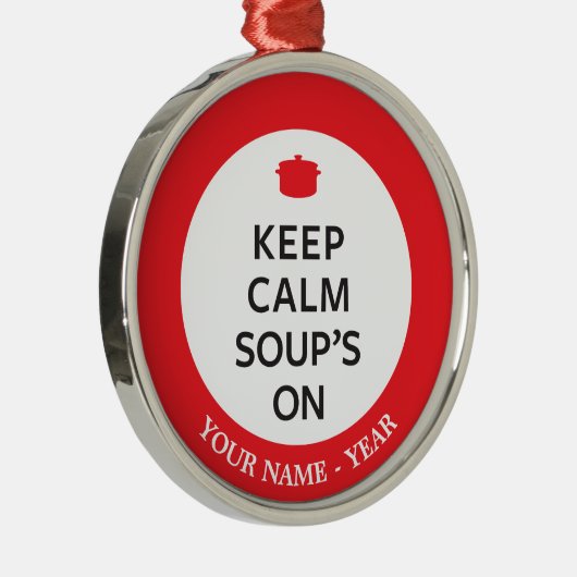 Behalten Sie der ruhigen Suppe an Ornament Aus Metall (Rechts)