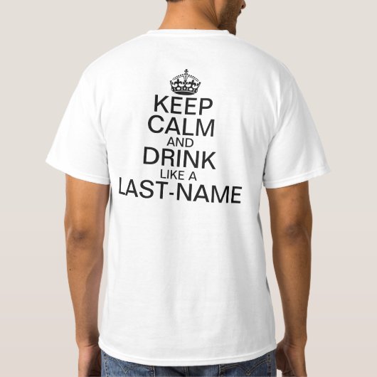 Behalten Sie der ruhiger und T-Shirt (Rückseite)