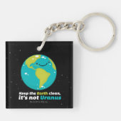 Behalten Sie die Erde sauber Schlüsselanhänger (Rückseite)