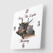 Behalten Sie die Lichter, Wand-Uhren zu brennen Quadratische Wanduhr (Winkel)