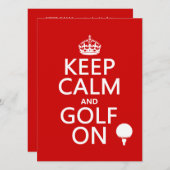 Behalten Sie die Ruhe und Golf an - verfügbar in Einladung (Vorne/Hinten)