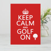 Behalten Sie die Ruhe und Golf an - verfügbar in Einladung (Stehend Vorderseite)
