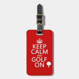 Behalten Sie die Ruhe und Golf an - verfügbar in Gepäckanhänger