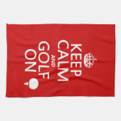 Behalten Sie die Ruhe und Golf an - verfügbar in Küchentuch (Horizontal)